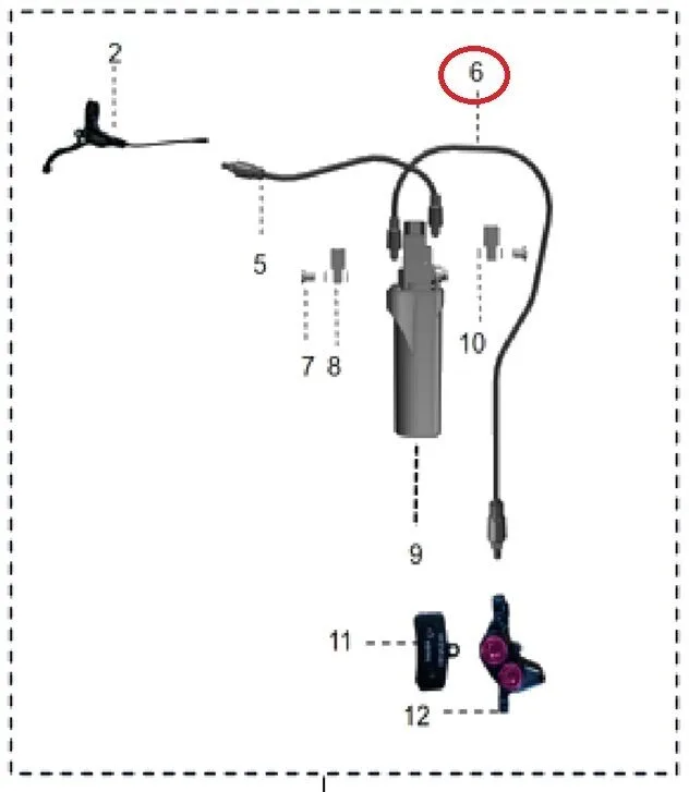 hadice brzd Sting ABS 960mm