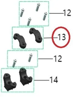 Klema držáku řidítek Talaria Komodo
